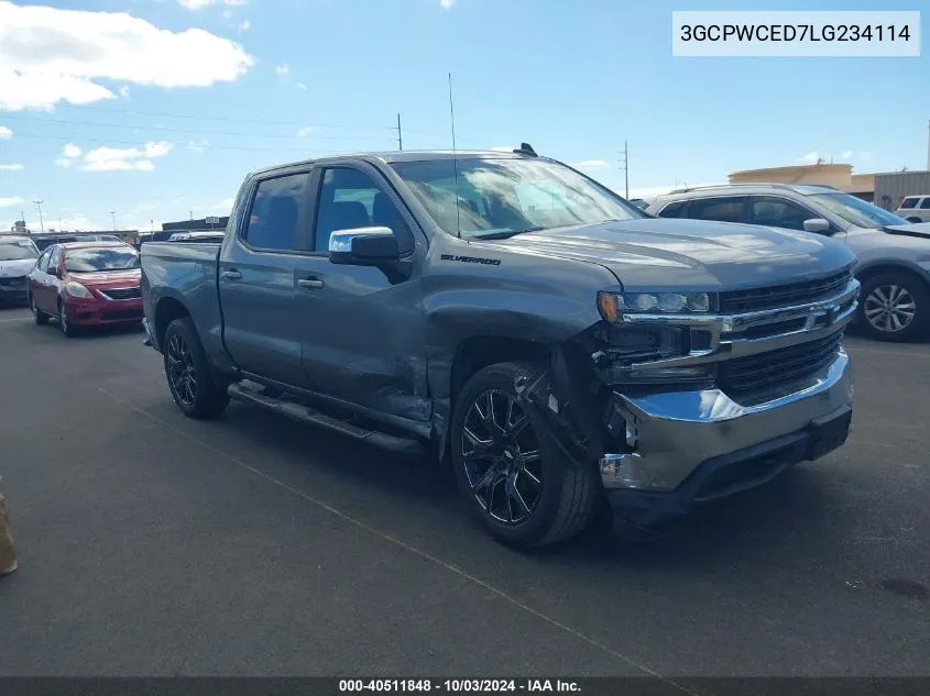 2020 Chevrolet Silverado 1500 2Wd Short Bed Lt VIN: 3GCPWCED7LG234114 Lot: 40511848