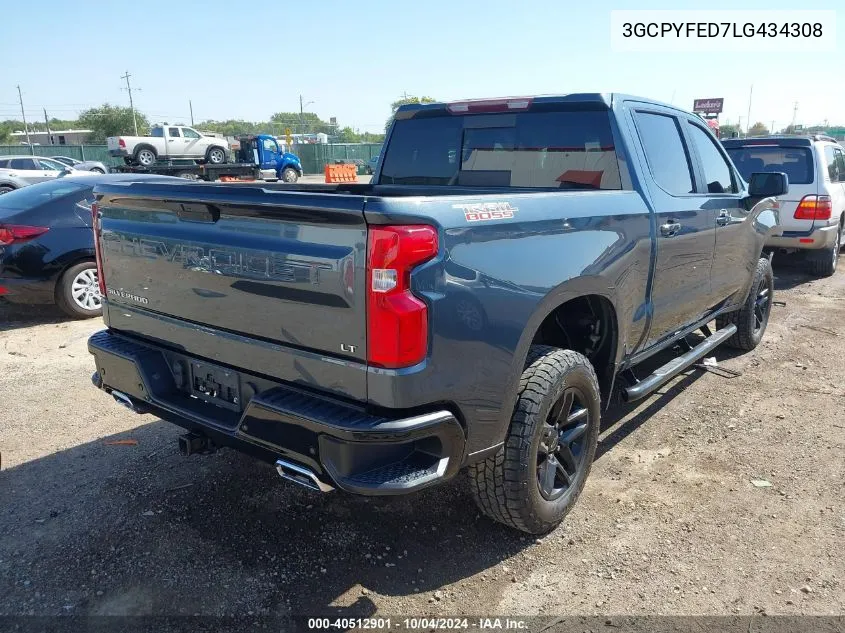 2020 Chevrolet Silverado 1500 4Wd Short Bed Lt Trail Boss VIN: 3GCPYFED7LG434308 Lot: 40512901