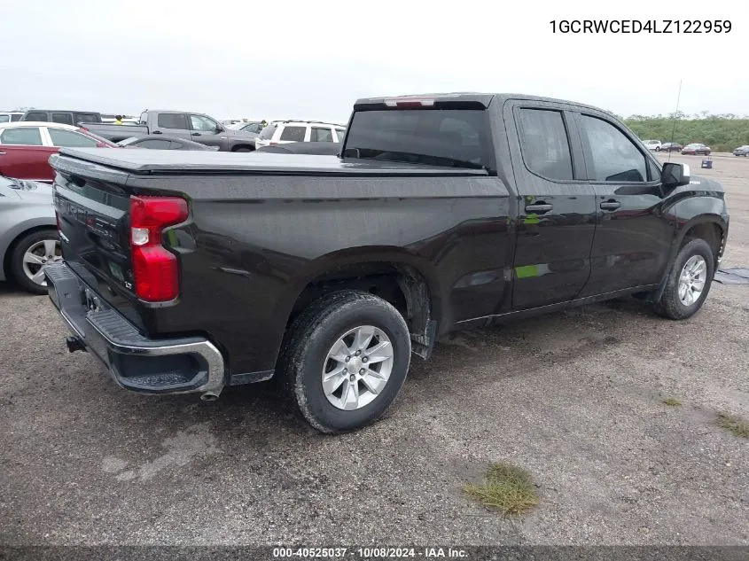 2020 Chevrolet Silverado 1500 C1500 Lt VIN: 1GCRWCED4LZ122959 Lot: 40525037