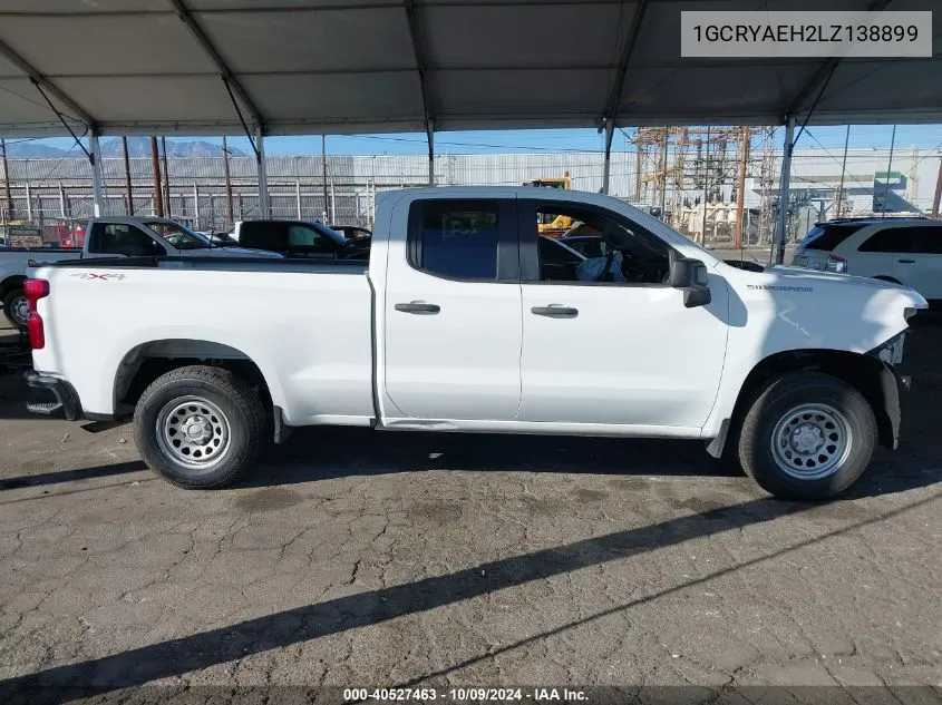 2020 Chevrolet Silverado 1500 4Wd Standard Bed Wt VIN: 1GCRYAEH2LZ138899 Lot: 40527463