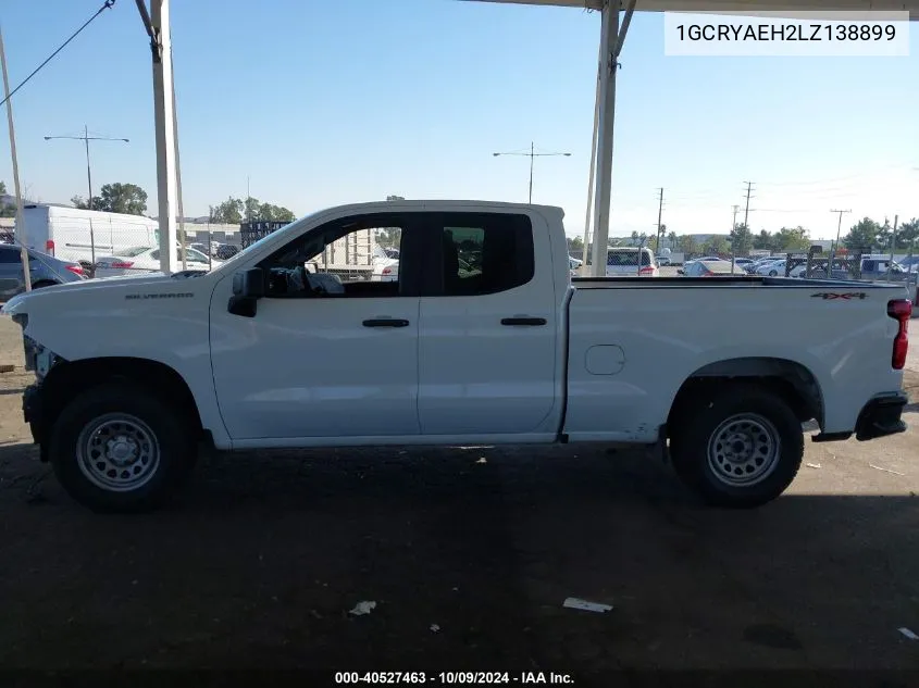 2020 Chevrolet Silverado 1500 4Wd Standard Bed Wt VIN: 1GCRYAEH2LZ138899 Lot: 40527463