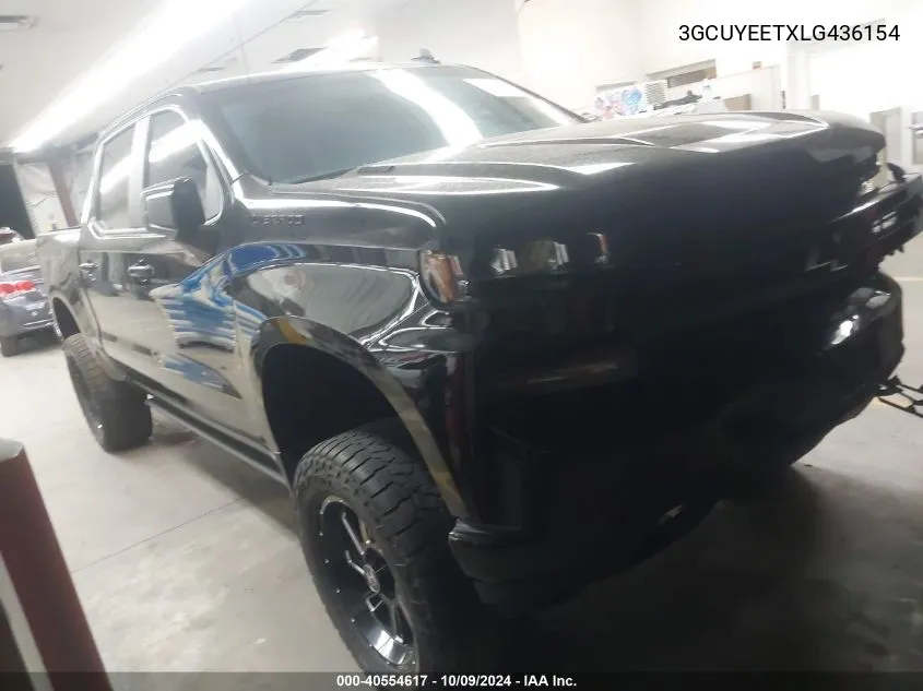 2020 Chevrolet Silverado 1500 4Wd Short Bed Rst VIN: 3GCUYEETXLG436154 Lot: 40554617