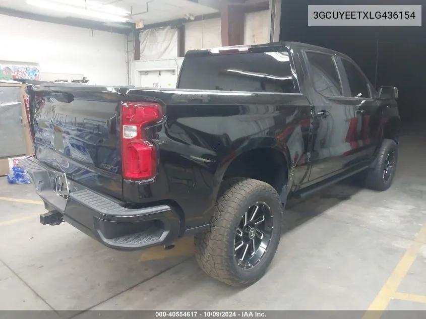 2020 Chevrolet Silverado 1500 4Wd Short Bed Rst VIN: 3GCUYEETXLG436154 Lot: 40554617