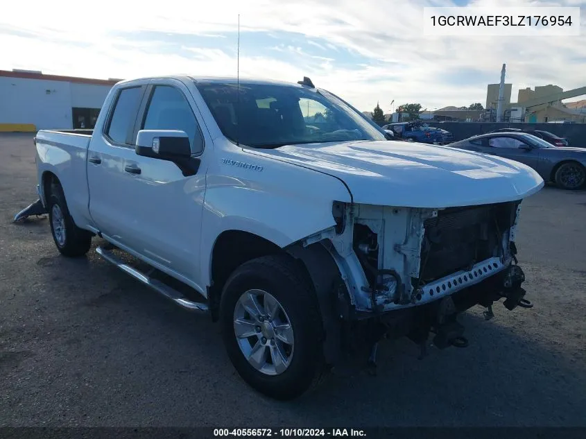 2020 Chevrolet Silverado 1500 2Wd Standard Bed Wt VIN: 1GCRWAEF3LZ176954 Lot: 40556572