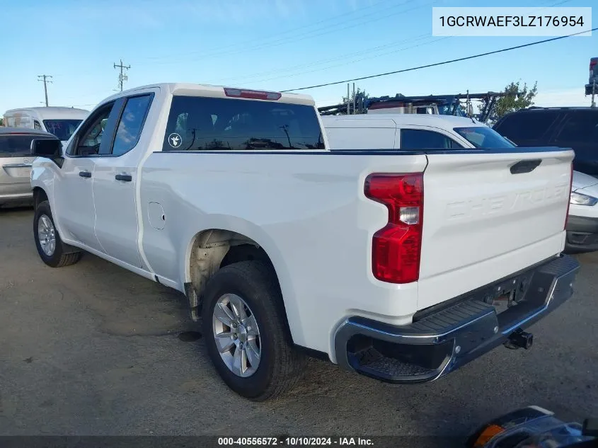 2020 Chevrolet Silverado 1500 2Wd Standard Bed Wt VIN: 1GCRWAEF3LZ176954 Lot: 40556572