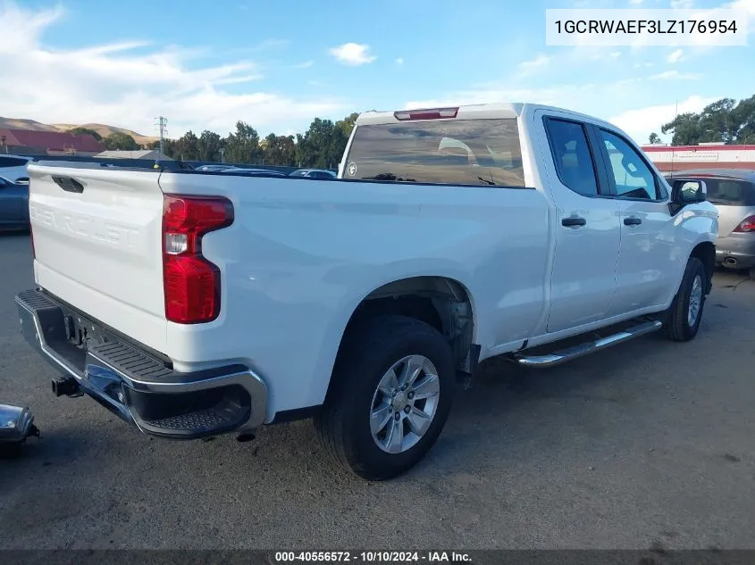 2020 Chevrolet Silverado 1500 2Wd Standard Bed Wt VIN: 1GCRWAEF3LZ176954 Lot: 40556572