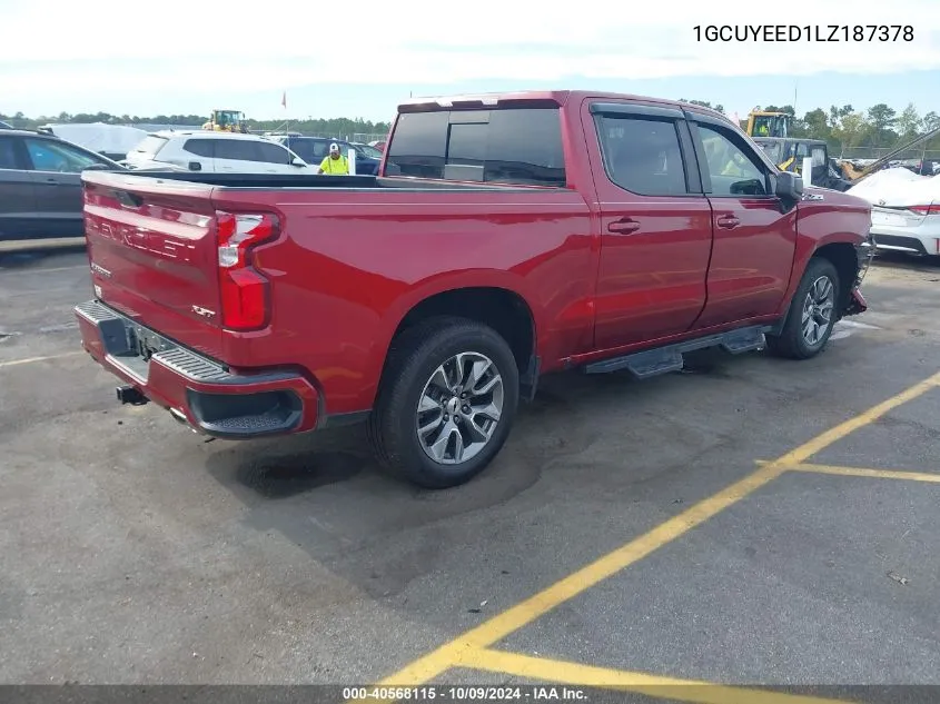 2020 Chevrolet Silverado 1500 4Wd Short Bed Rst VIN: 1GCUYEED1LZ187378 Lot: 40568115