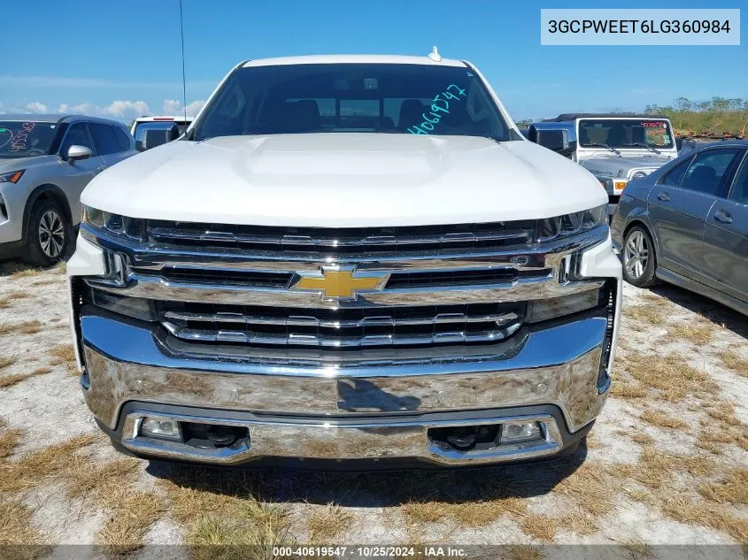 2020 Chevrolet Silverado 1500 2Wd Short Bed Ltz VIN: 3GCPWEET6LG360984 Lot: 40619547