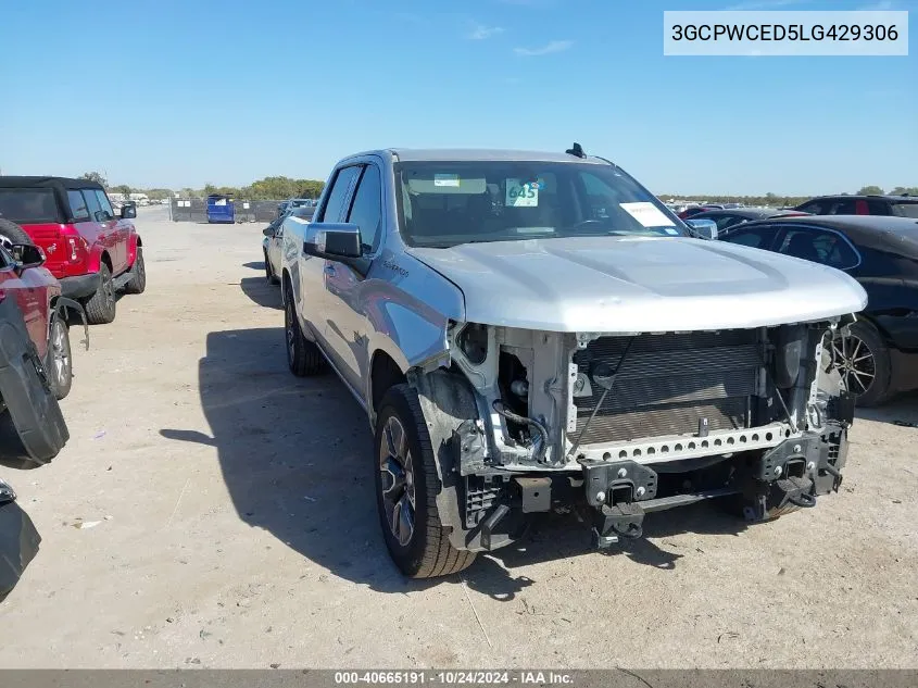 2020 Chevrolet Silverado 1500 2Wd Short Bed Lt VIN: 3GCPWCED5LG429306 Lot: 40665191