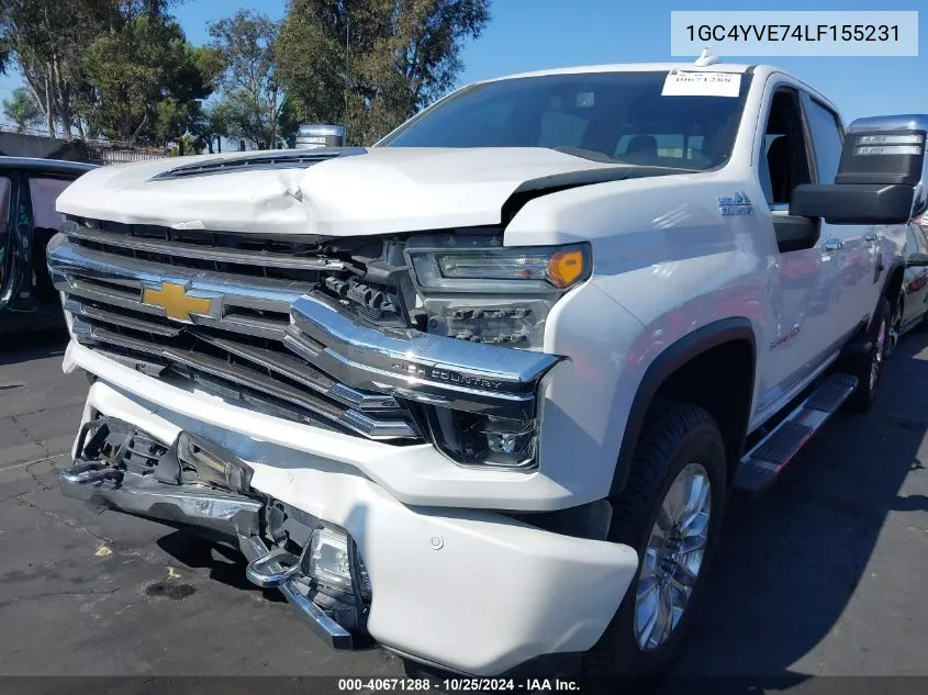 2020 Chevrolet Silverado 3500Hd 4Wd Standard Bed High Country VIN: 1GC4YVE74LF155231 Lot: 40671288