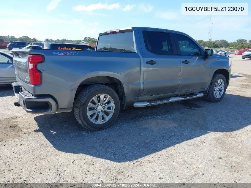 2020 Chevrolet Silverado 1500 4Wd Short Bed Custom VIN: 1GCUYBEF5LZ123070 Lot: 40694132