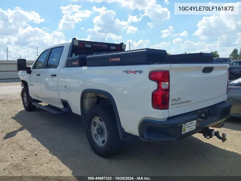 2020 Chevrolet Silverado 2500Hd 4Wd Long Bed Wt VIN: 1GC4YLE70LF161872 Lot: 40697323