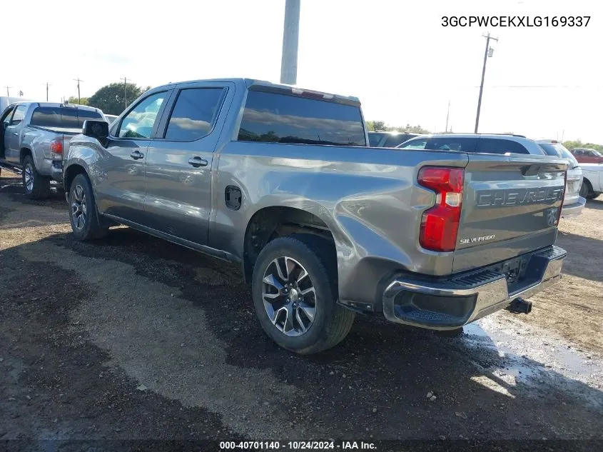 2020 Chevrolet Silverado 1500 2Wd Short Bed Lt VIN: 3GCPWCEKXLG169337 Lot: 40701140