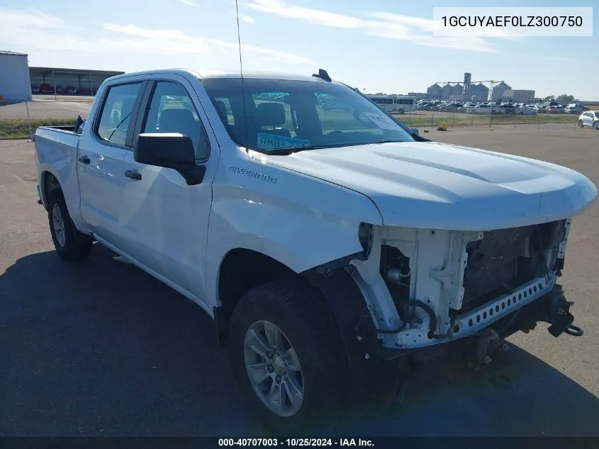 2020 Chevrolet Silverado 1500 4Wd Short Bed Wt VIN: 1GCUYAEF0LZ300750 Lot: 40707003