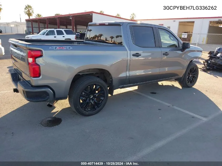 2020 Chevrolet Silverado 1500 4Wd Short Bed Custom VIN: 3GCPYBEH7LG336262 Lot: 40714439