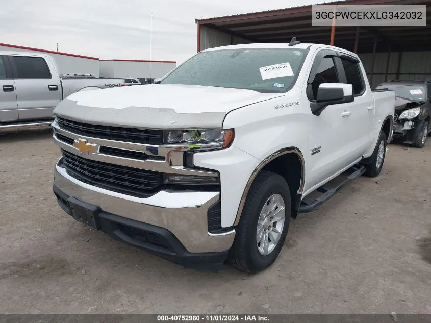 2020 Chevrolet Silverado 1500 2Wd Short Bed Lt VIN: 3GCPWCEKXLG342032 Lot: 40752960