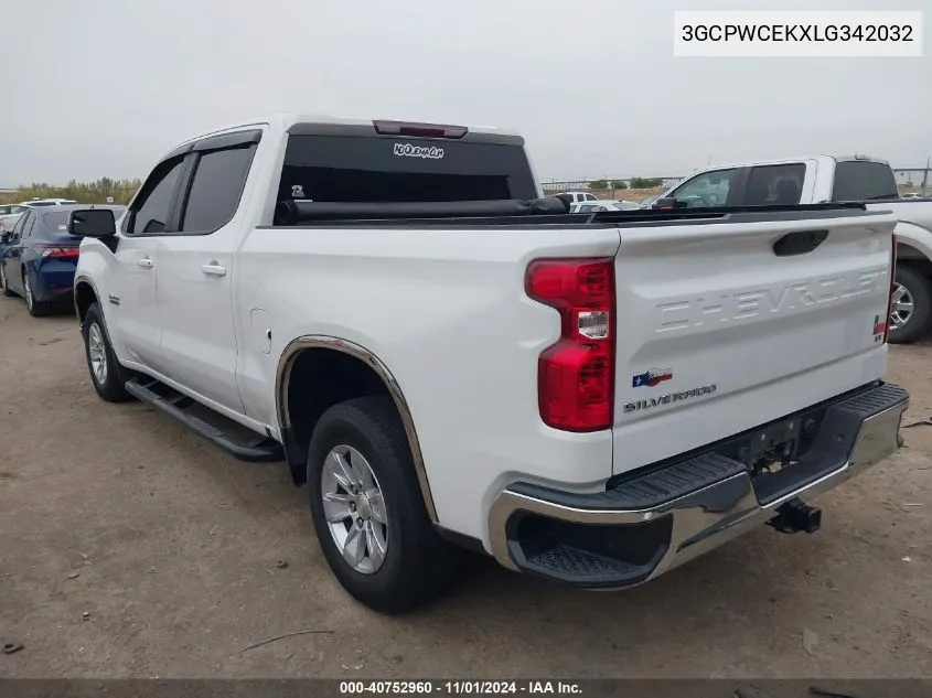 2020 Chevrolet Silverado 1500 2Wd Short Bed Lt VIN: 3GCPWCEKXLG342032 Lot: 40752960