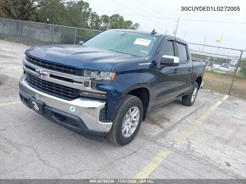 2020 Chevrolet Silverado 1500 4Wd Short Bed Lt VIN: 3GCUYDED1LG272005 Lot: 40758238