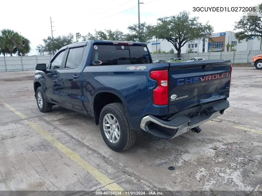 2020 Chevrolet Silverado 1500 4Wd Short Bed Lt VIN: 3GCUYDED1LG272005 Lot: 40758238