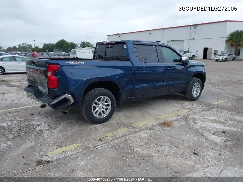 2020 Chevrolet Silverado 1500 4Wd Short Bed Lt VIN: 3GCUYDED1LG272005 Lot: 40758238