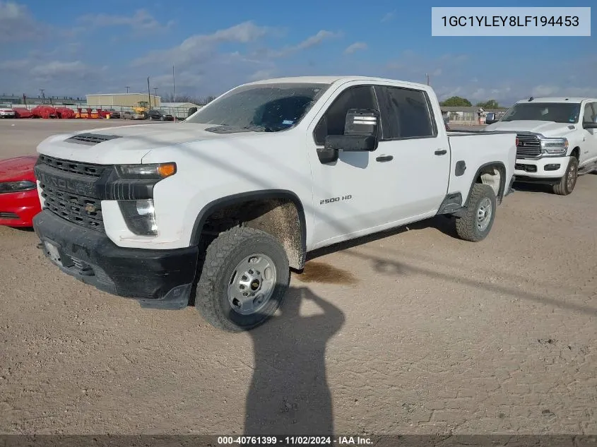 2020 Chevrolet Silverado 2500Hd 4Wd Standard Bed Wt VIN: 1GC1YLEY8LF194453 Lot: 40761399