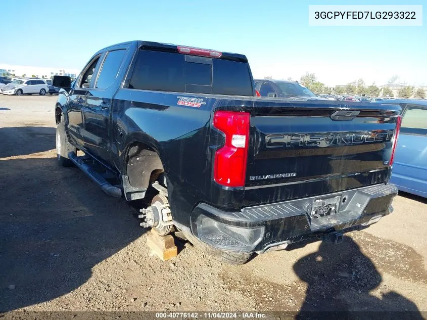 2020 Chevrolet Silverado 1500 4Wd Short Bed Lt Trail Boss VIN: 3GCPYFED7LG293322 Lot: 40776142