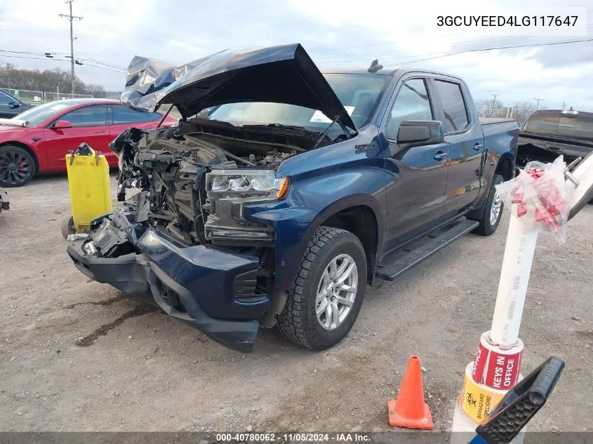 2020 Chevrolet Silverado 1500 4Wd Short Bed Rst VIN: 3GCUYEED4LG117647 Lot: 40780062