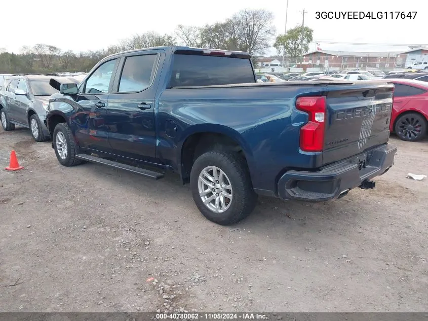 2020 Chevrolet Silverado 1500 4Wd Short Bed Rst VIN: 3GCUYEED4LG117647 Lot: 40780062