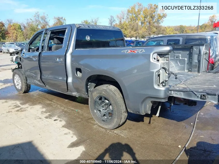 2020 Chevrolet Silverado 1500 4Wd Short Bed Lt VIN: 1GCUYDET0LZ333268 Lot: 40789940