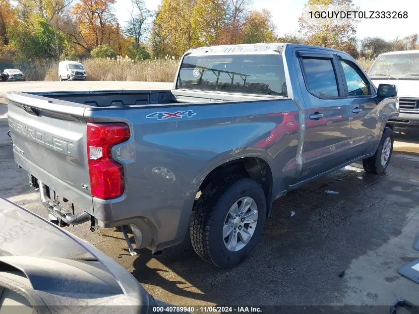 2020 Chevrolet Silverado 1500 4Wd Short Bed Lt VIN: 1GCUYDET0LZ333268 Lot: 40789940