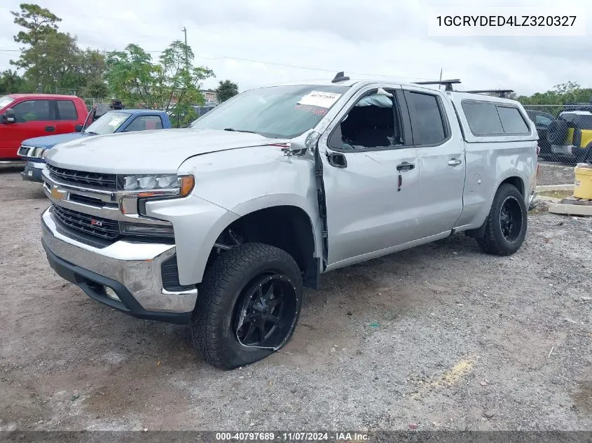 2020 Chevrolet Silverado 1500 4Wd Standard Bed Lt VIN: 1GCRYDED4LZ320327 Lot: 40797689