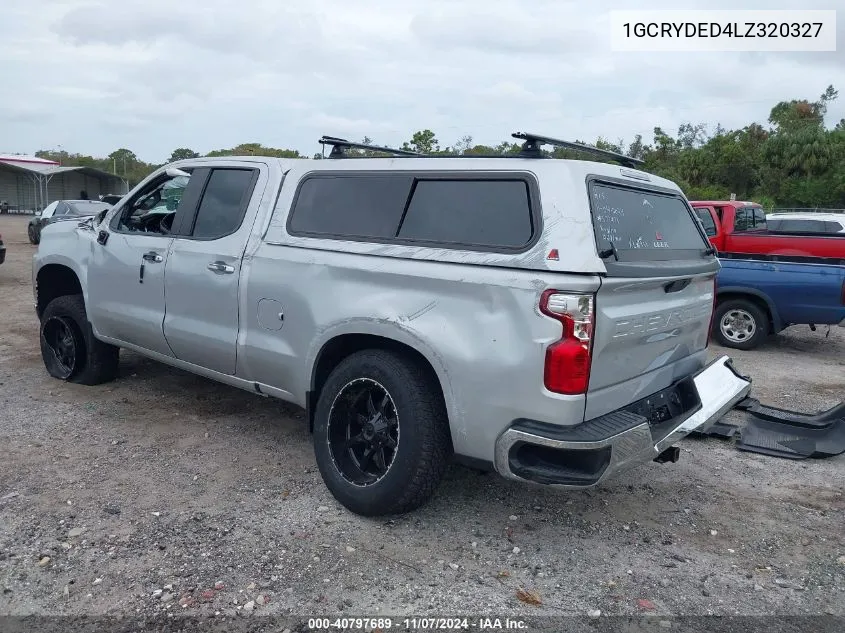 2020 Chevrolet Silverado 1500 4Wd Standard Bed Lt VIN: 1GCRYDED4LZ320327 Lot: 40797689