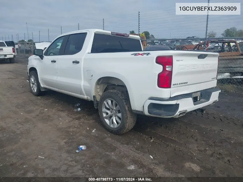 2020 Chevrolet Silverado 1500 4Wd Short Bed Custom VIN: 1GCUYBEFXLZ363909 Lot: 40798773