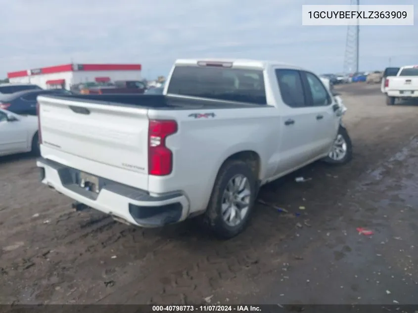 2020 Chevrolet Silverado 1500 4Wd Short Bed Custom VIN: 1GCUYBEFXLZ363909 Lot: 40798773