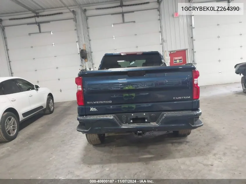 2020 Chevrolet Silverado 1500 4Wd Standard Bed Custom VIN: 1GCRYBEK0LZ264390 Lot: 40800187