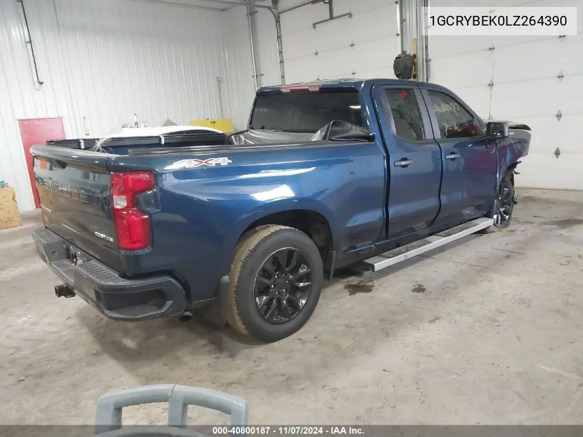 2020 Chevrolet Silverado 1500 4Wd Standard Bed Custom VIN: 1GCRYBEK0LZ264390 Lot: 40800187