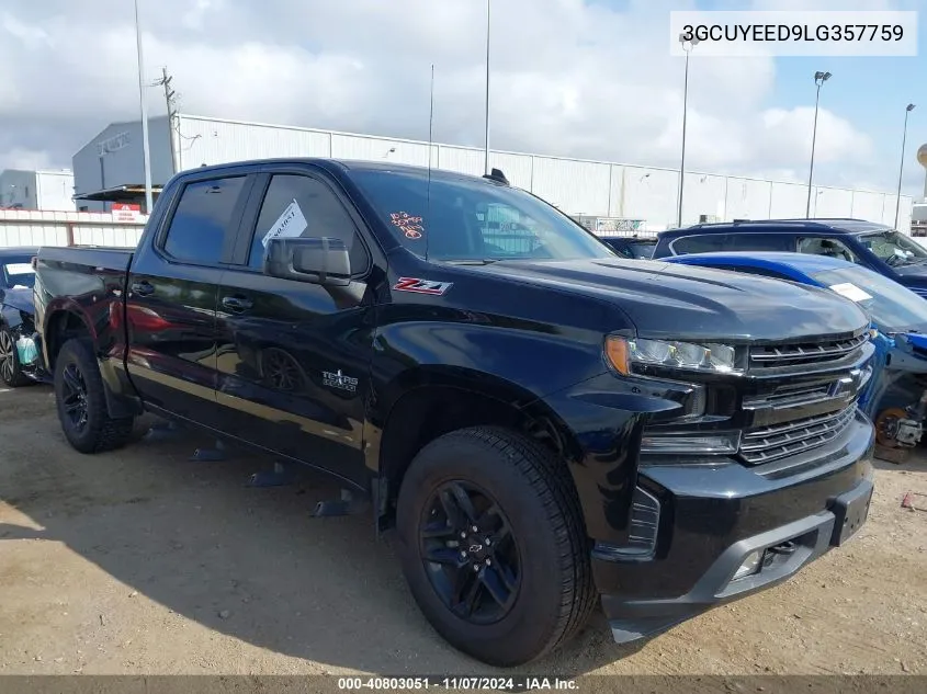 2020 Chevrolet Silverado 1500 4Wd Short Bed Rst VIN: 3GCUYEED9LG357759 Lot: 40803051