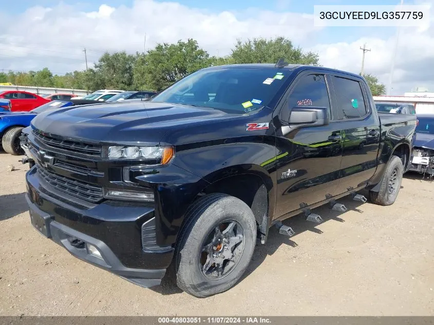 2020 Chevrolet Silverado 1500 4Wd Short Bed Rst VIN: 3GCUYEED9LG357759 Lot: 40803051