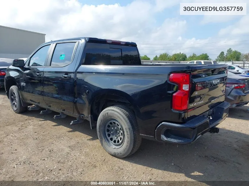 2020 Chevrolet Silverado 1500 4Wd Short Bed Rst VIN: 3GCUYEED9LG357759 Lot: 40803051