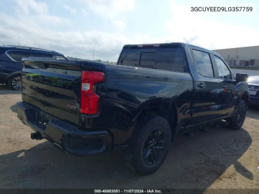 2020 Chevrolet Silverado 1500 4Wd Short Bed Rst VIN: 3GCUYEED9LG357759 Lot: 40803051