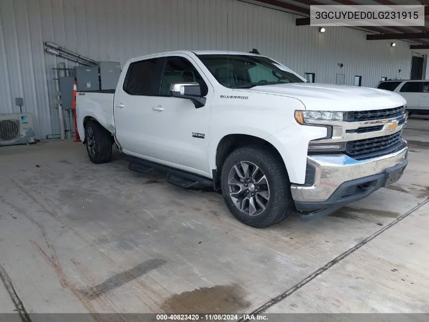 2020 Chevrolet Silverado 1500 4Wd Short Bed Lt VIN: 3GCUYDED0LG231915 Lot: 40823420