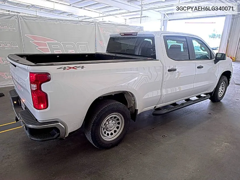 2020 Chevrolet Silverado K1500 VIN: 3GCPYAEH6LG340071 Lot: 40825111