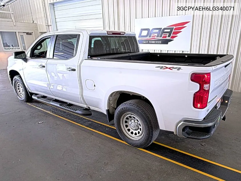 2020 Chevrolet Silverado K1500 VIN: 3GCPYAEH6LG340071 Lot: 40825111