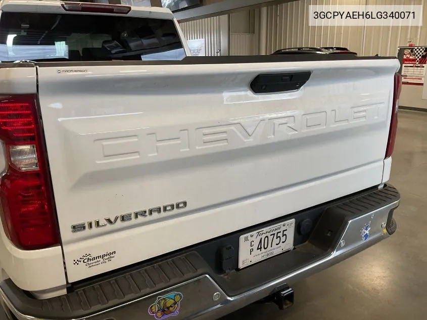 2020 Chevrolet Silverado K1500 VIN: 3GCPYAEH6LG340071 Lot: 40825111