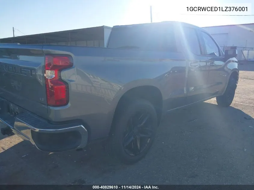 2020 Chevrolet Silverado 1500 2Wd Standard Bed Lt VIN: 1GCRWCED1LZ376001 Lot: 40829610