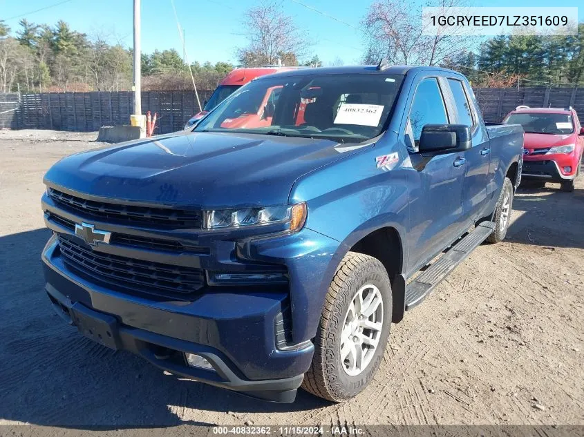 2020 Chevrolet Silverado 1500 4Wd Standard Bed Rst VIN: 1GCRYEED7LZ351609 Lot: 40832362