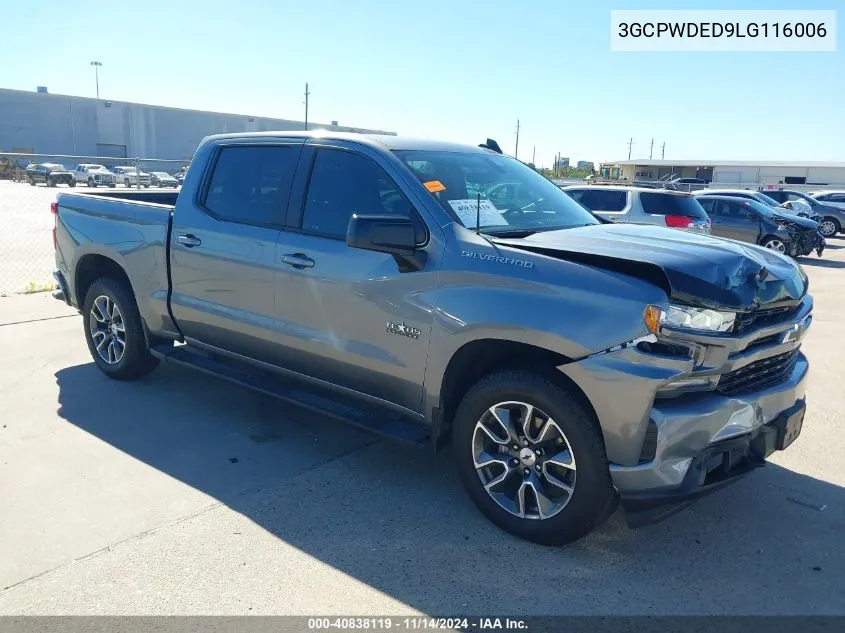 2020 Chevrolet Silverado 1500 2Wd Short Bed Rst VIN: 3GCPWDED9LG116006 Lot: 40838119