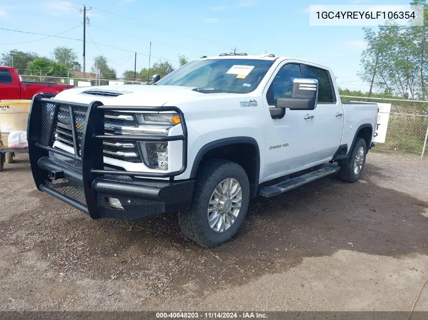 2020 Chevrolet Silverado 2500Hd 4Wd Standard Bed High Country VIN: 1GC4YREY6LF106354 Lot: 40848203