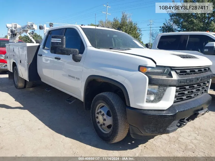 2020 Chevrolet Silverado 3500Hd Chassis Work Truck VIN: 1GB4YSEY3LF287411 Lot: 40855137