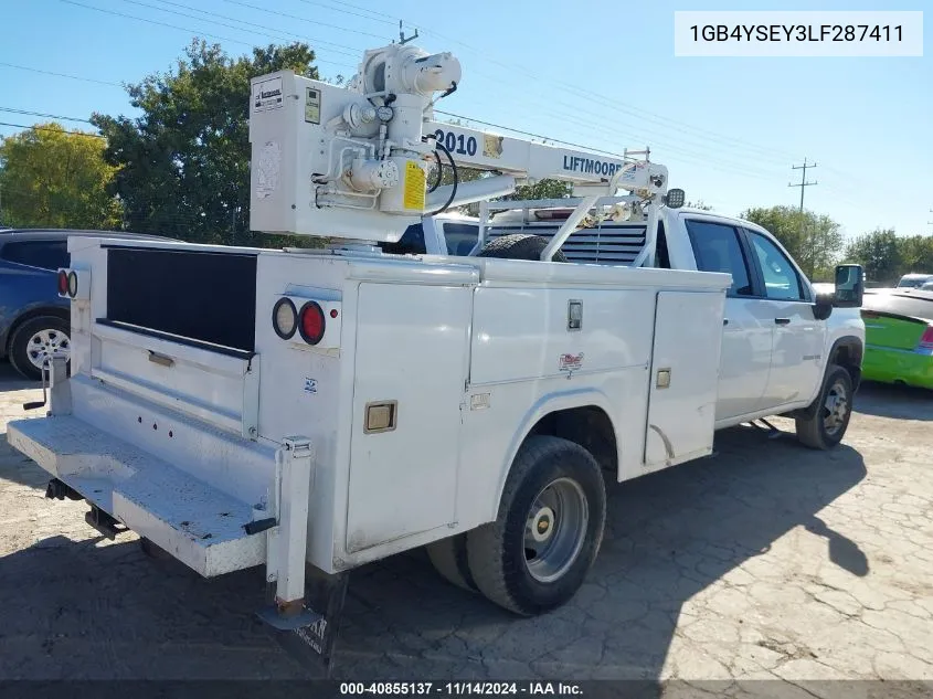 2020 Chevrolet Silverado 3500Hd Chassis Work Truck VIN: 1GB4YSEY3LF287411 Lot: 40855137